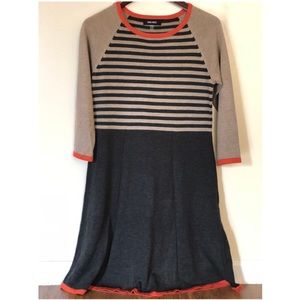 Striped Knit Sweater Dress